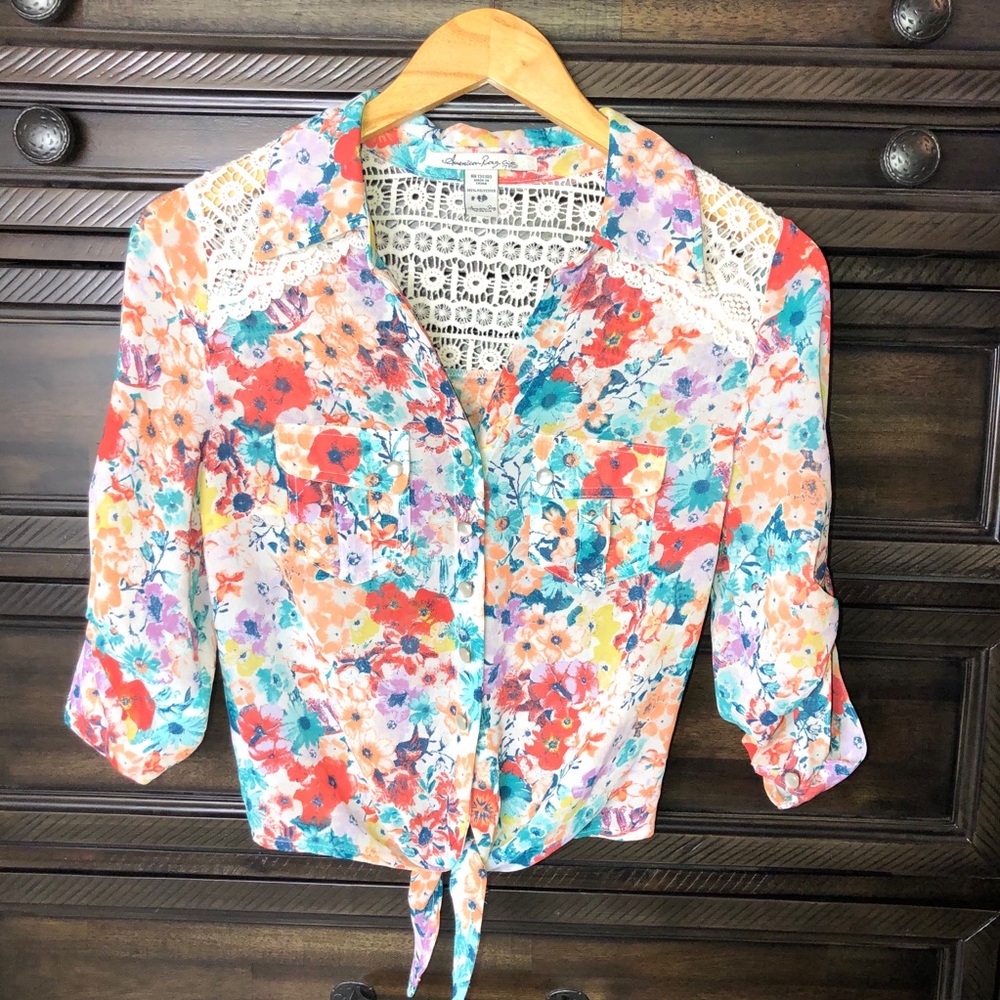 American Rag Floral Button Blouse - Picture 11 of 11